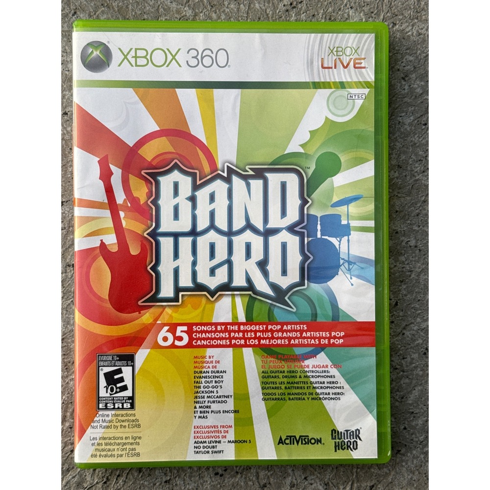 Band Hero Xbox 360 Activision Video Game Taylor Swift 65 Songs NTSC